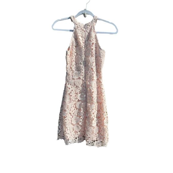Lulu's Love Poem Lace Mini Dress in Light Pink - XS - Picture 5 of 16